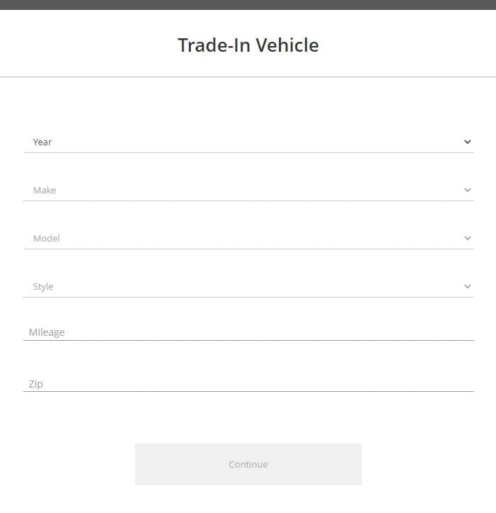 Fill out our easy to use form with your vehicle information.
